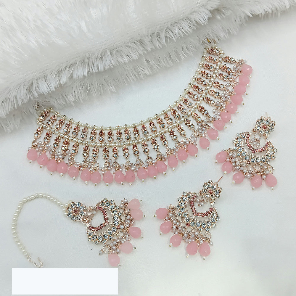 Lucentarts Jewellery Premium Fashion Necklace Beads And Austrain Stone Jewelery Set