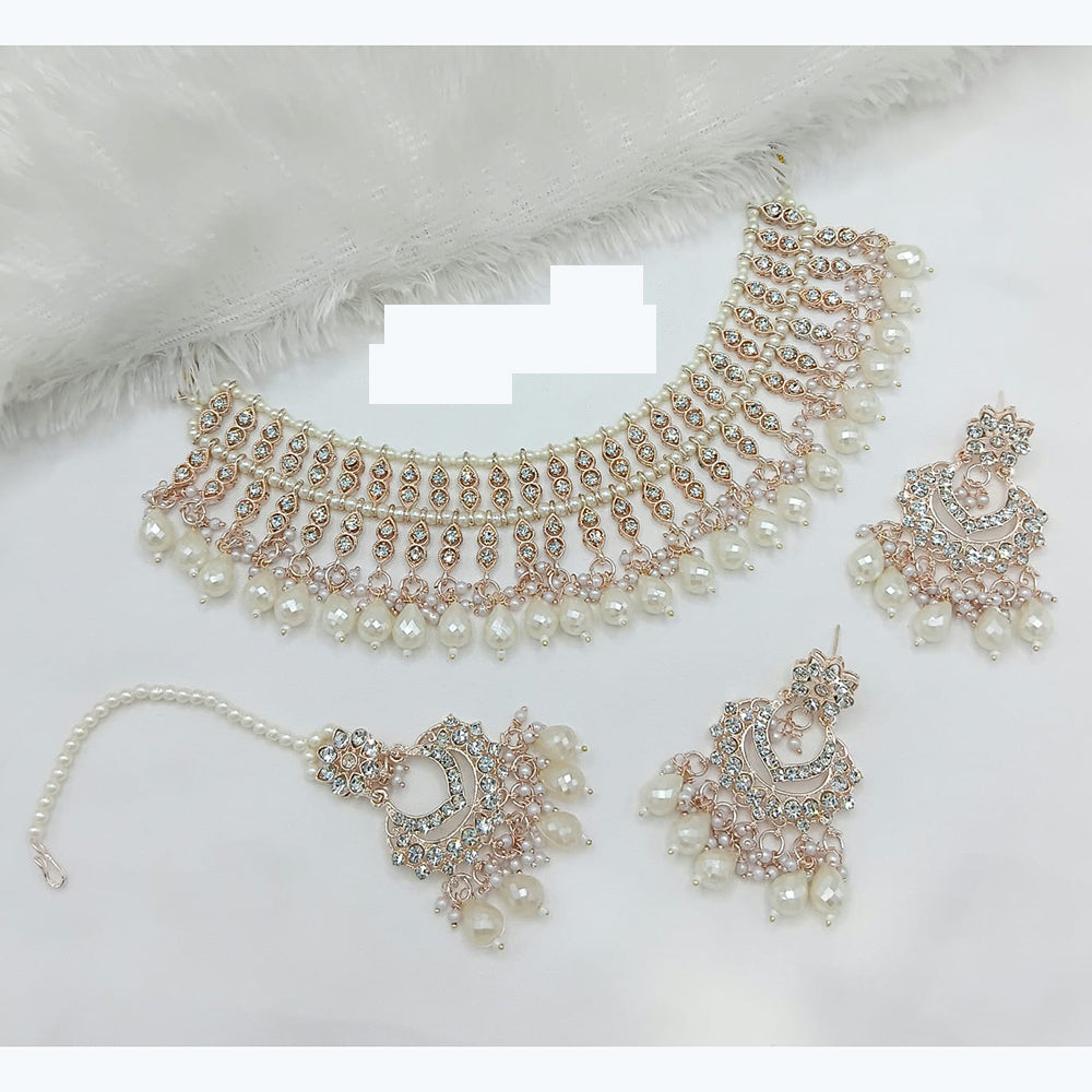 Lucentarts Jewellery Premium Fashion Necklace Beads And Austrain Stone Jewelery Set