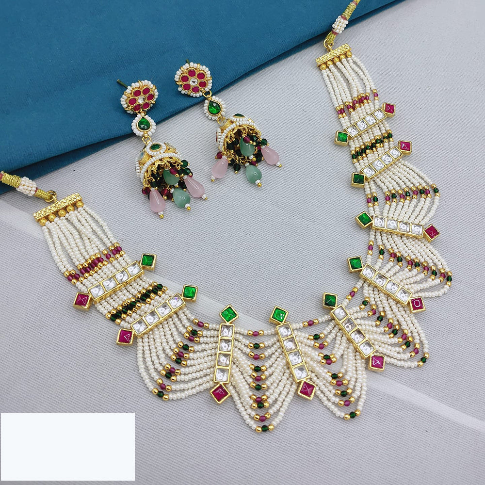 Lucentarts Jewellery Fashion Pota And Pearl Necklace Set A Blend Of Grace And Style