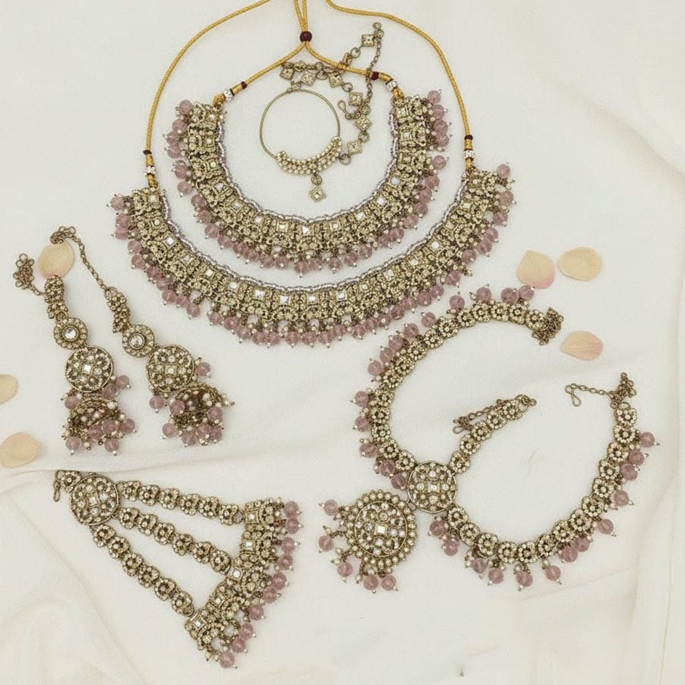 Lucentarts Jewellery Gorgeous Austrian Stone And Beads Bridal Jewelry Set