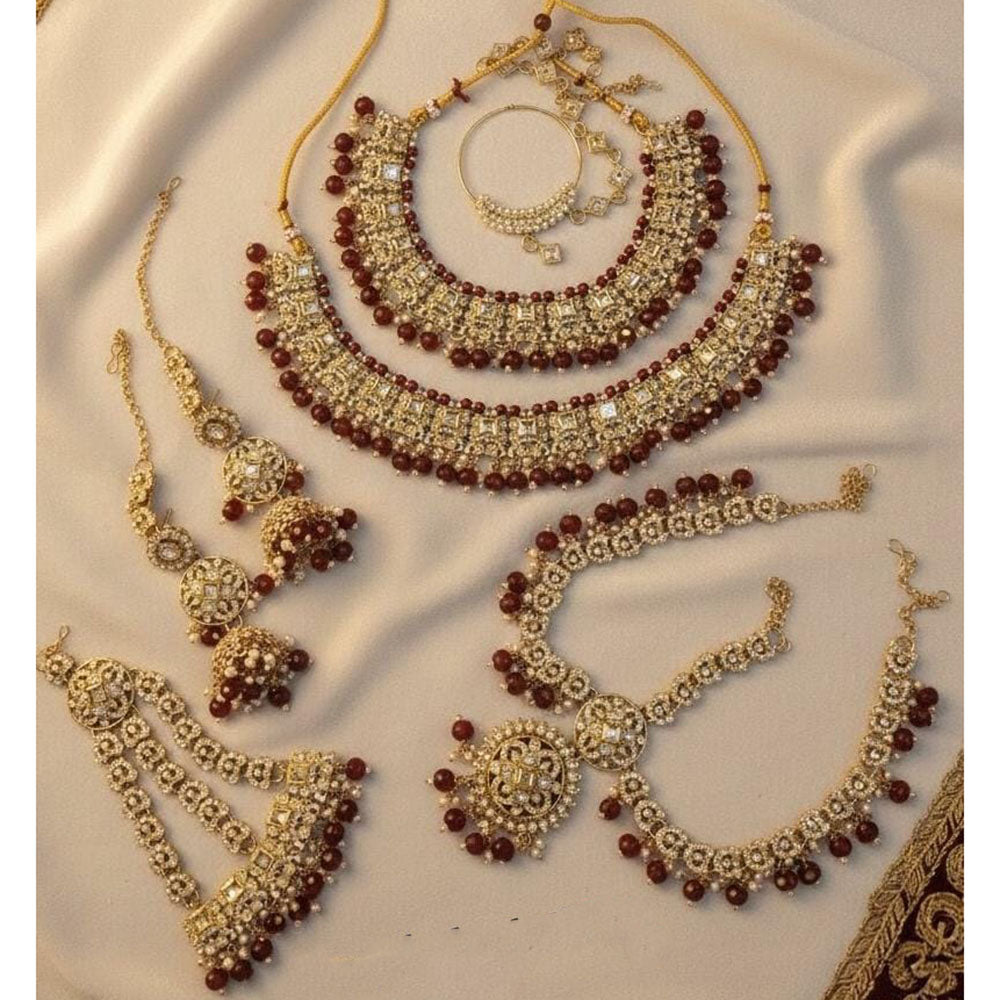 Lucentarts Jewellery Gorgeous Austrian Stone And Beads Bridal Jewelry Set