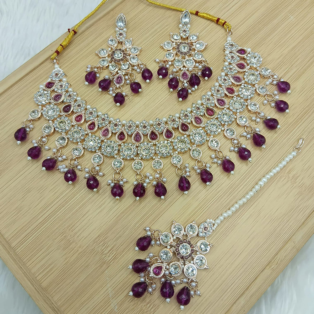 Lucentarts Jewellery Heritage Style Pota Austrian Stone Beaded Choker Necklace Set