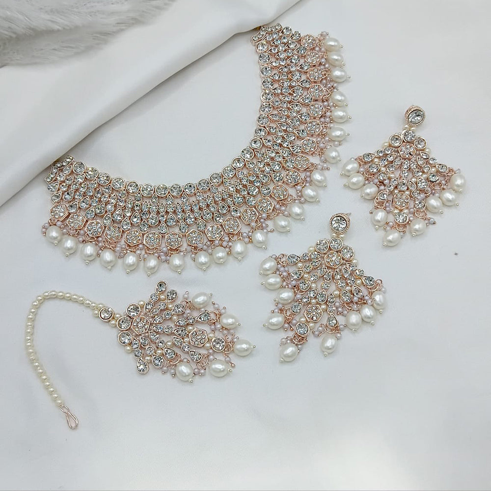 Lucentarts Jewellery Heritage Style Pota Austrian Stone Beaded Choker Necklace Set
