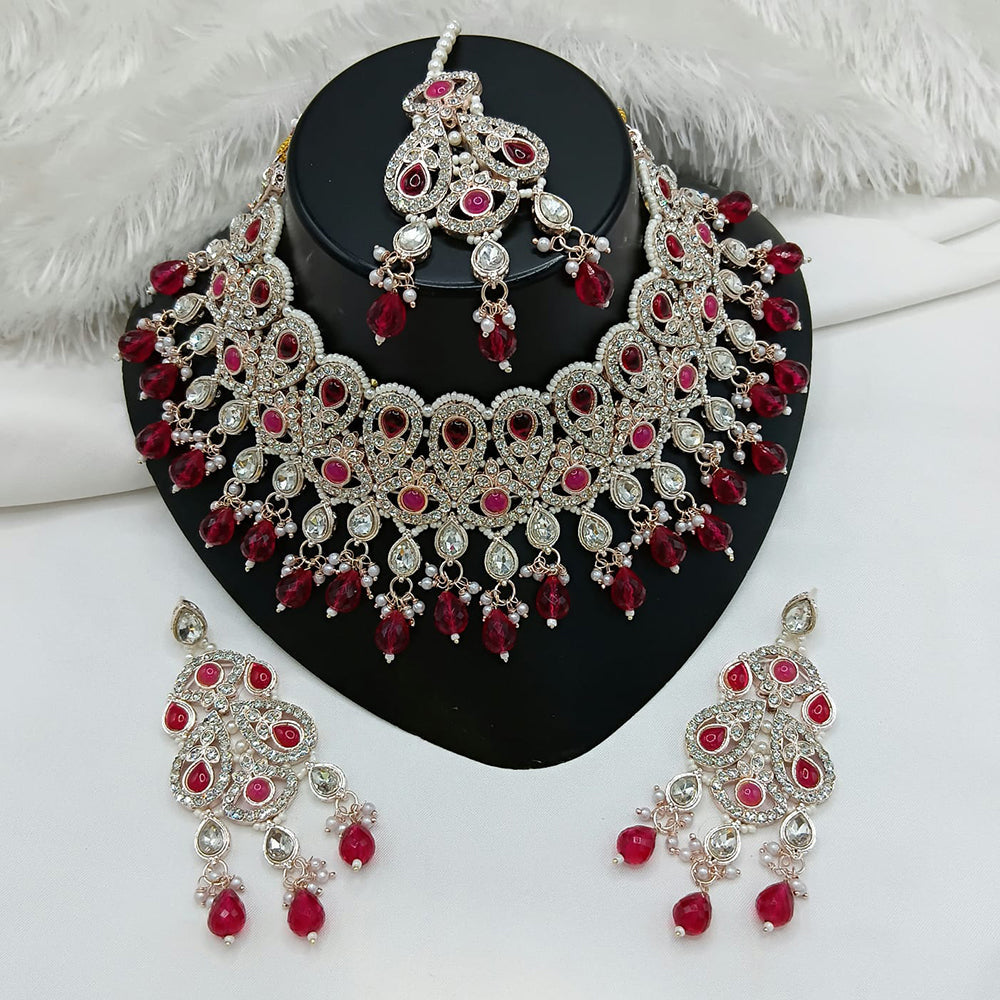 Lucentarts Jewellery Heritage Style Pota Austrian Stone Beaded Choker Necklace Set