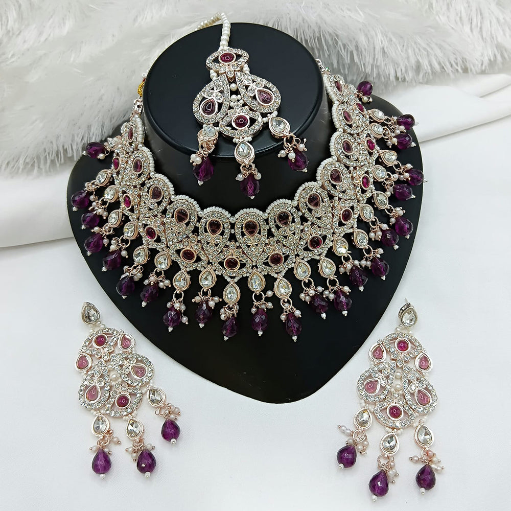 Lucentarts Jewellery Heritage Style Pota Austrian Stone Beaded Choker Necklace Set