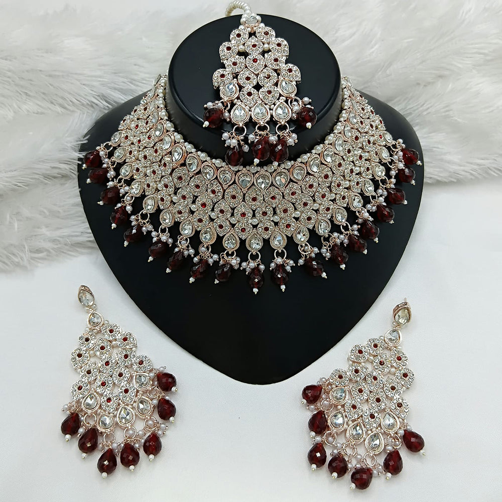 Lucentarts Jewellery Heritage Style Pota Austrian Stone Beaded Choker Necklace Set