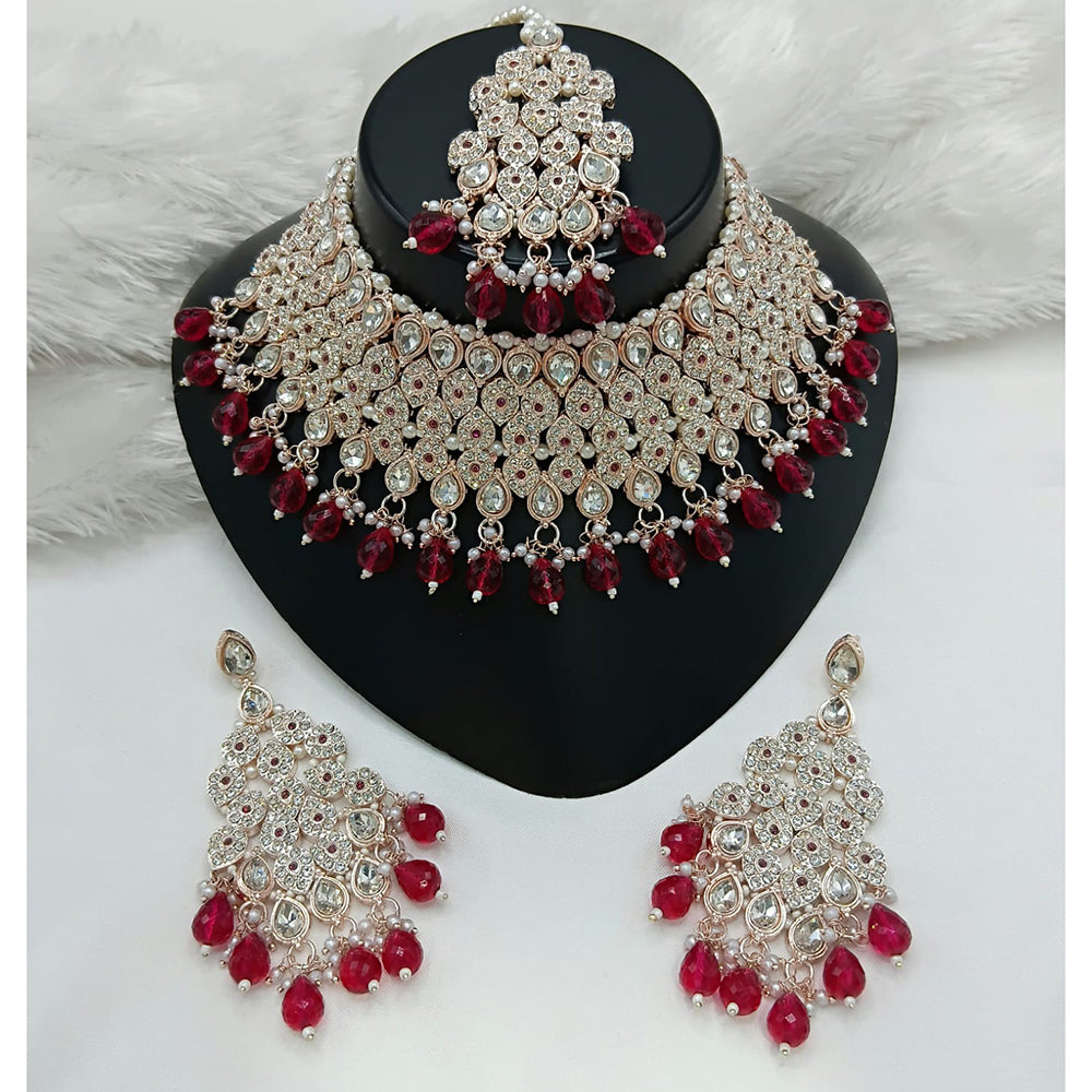 Lucentarts Jewellery Heritage Style Pota Austrian Stone Beaded Choker Necklace Set