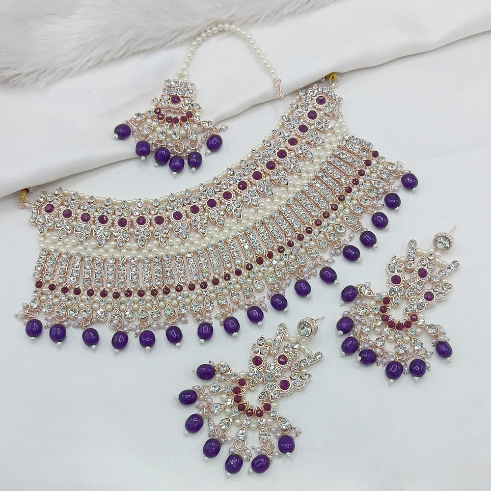 Lucentarts Jewellery Heritage Style Pota Austrian Stone Beaded Choker Necklace Set