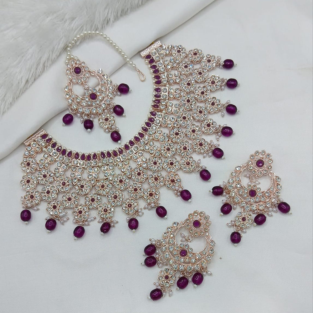 Lucentarts Jewellery Heritage Style Pota Austrian Stone Beaded Choker Necklace Set