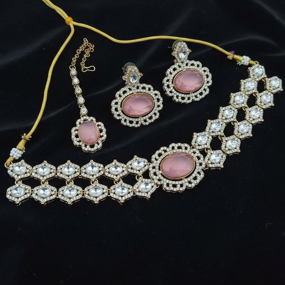 Lucentarts Jewellery Graceful Pota Stone And Austrian Stone Choker Necklace Set