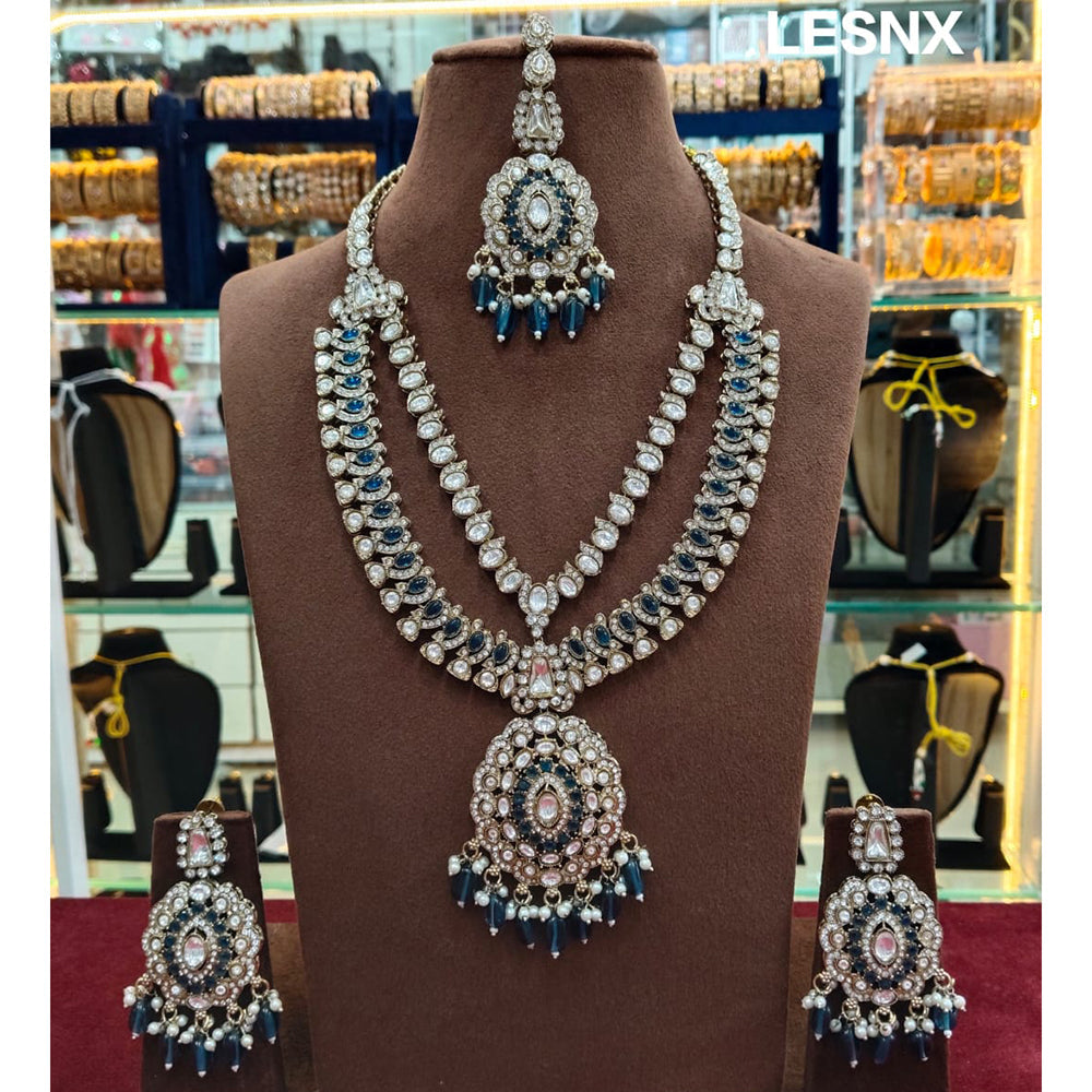 Lucentarts Jewellery Royal Pota Stone And Beads Statement Necklace Set