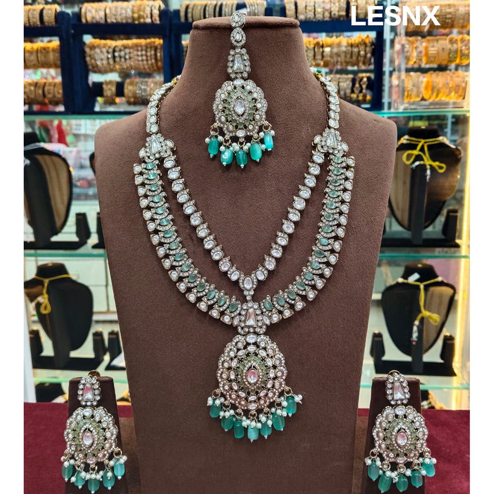 Lucentarts Jewellery Royal Pota Stone And Beads Statement Necklace Set