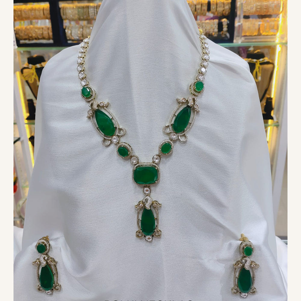 Lucentarts Jewellery Elegant Pota Stone Necklace Set