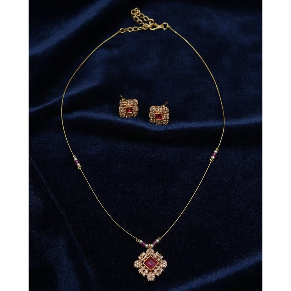 Lucentarts Jewellery Traditional Designer Austrian Stone Long Necklace Set