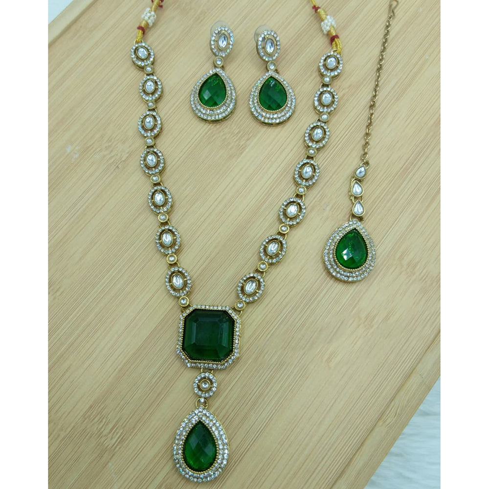Lucentarts Jewellery Designer Crystal Stone Necklace Set
