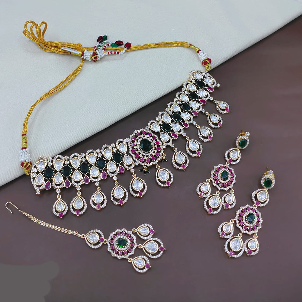 Lucentarts Jewellery Designer Polki Kundan Stone Choker Necklace Set