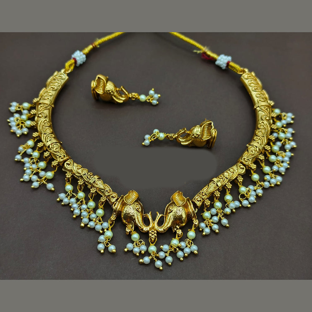 Lucentarts Jewellery Elegant Pearl Necklace Set