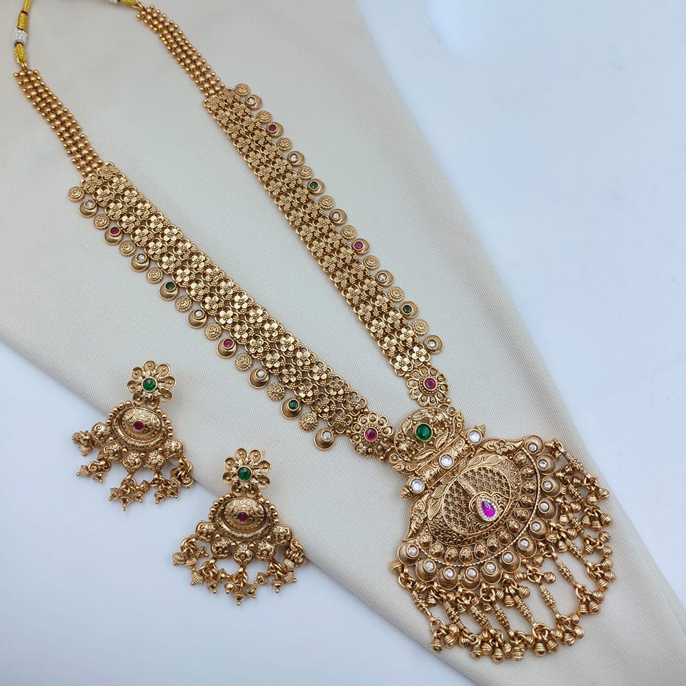 Lucentarts Jewellery Royal Pota Kundan Stone Designer Necklace Set