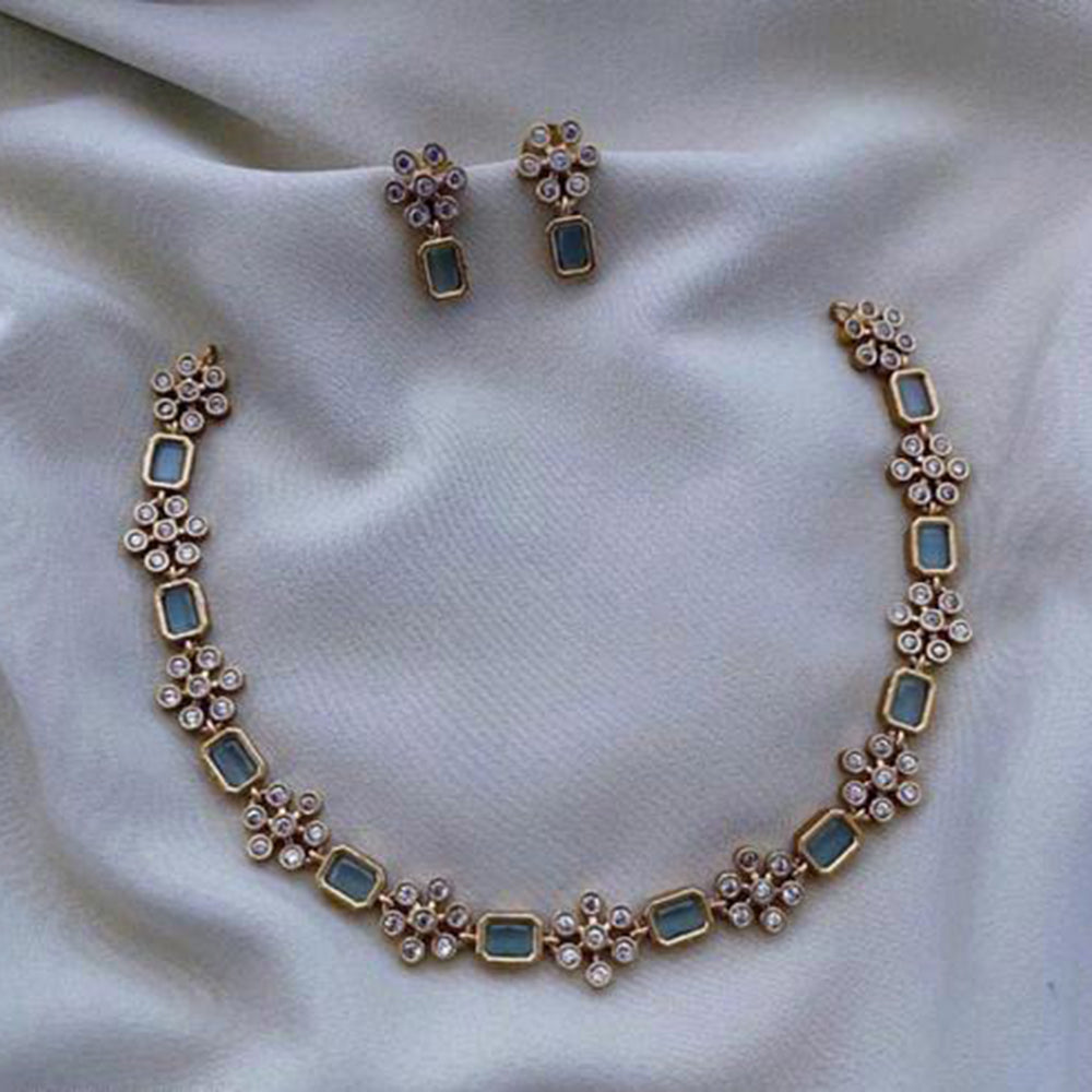 Sai Fashion Gold Plated Austrian Stone Necklace Set