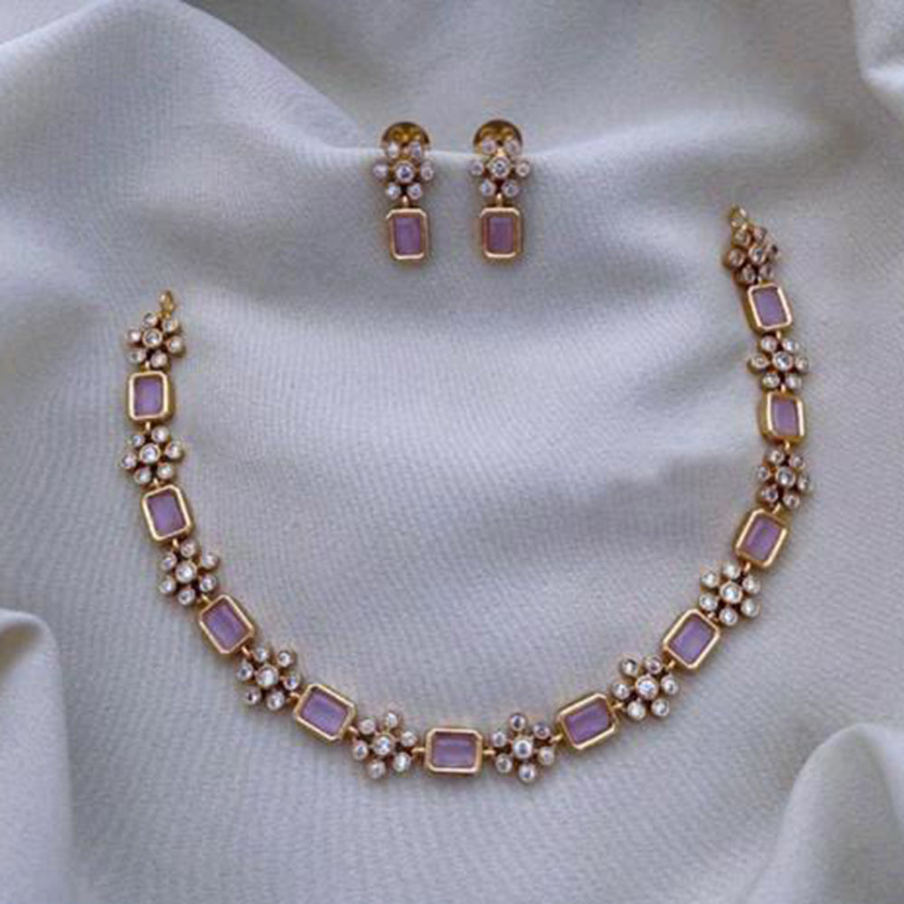 Sai Fashion Gold Plated Austrian Stone Necklace Set