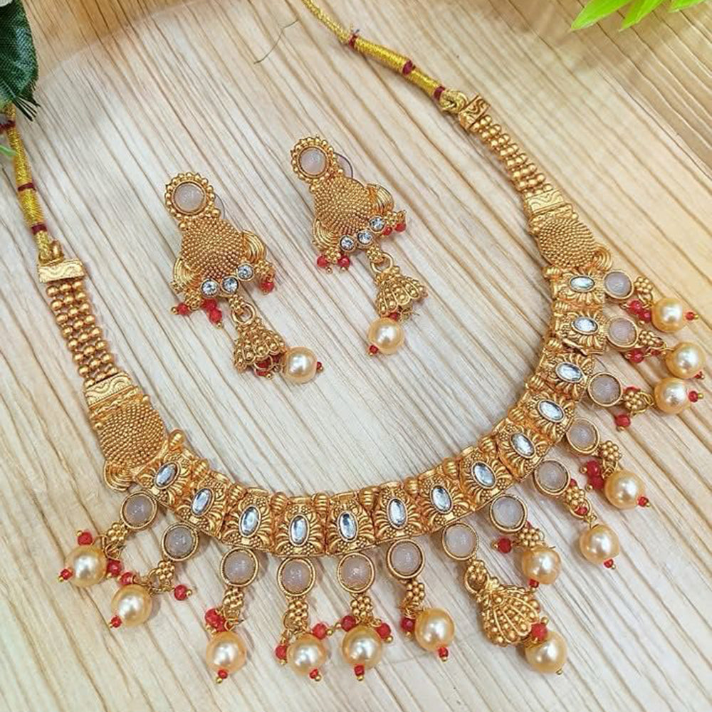 Sai Fashion Ethnic Kundan & Beads Necklace Set