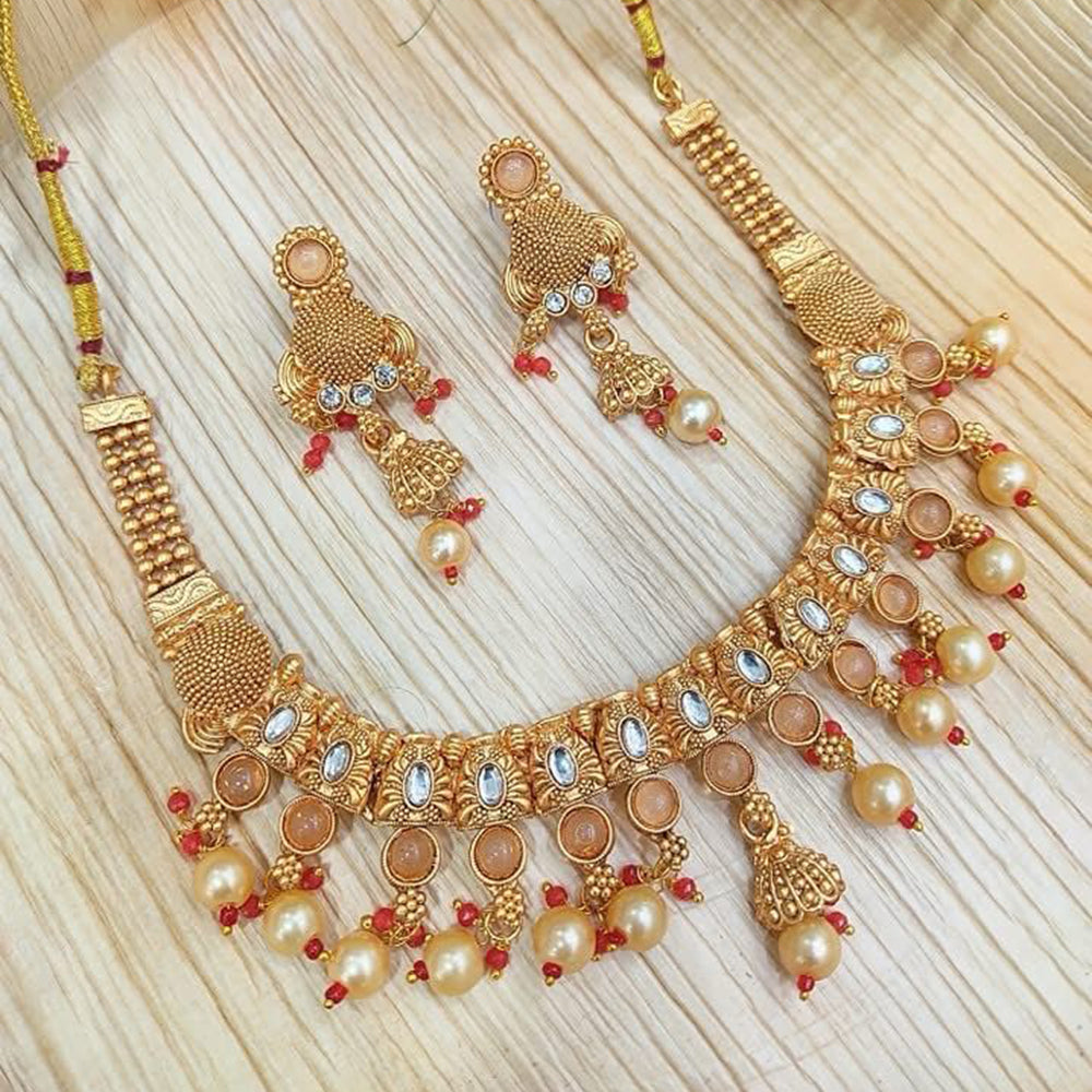 Sai Fashion Ethnic Kundan & Beads Necklace Set