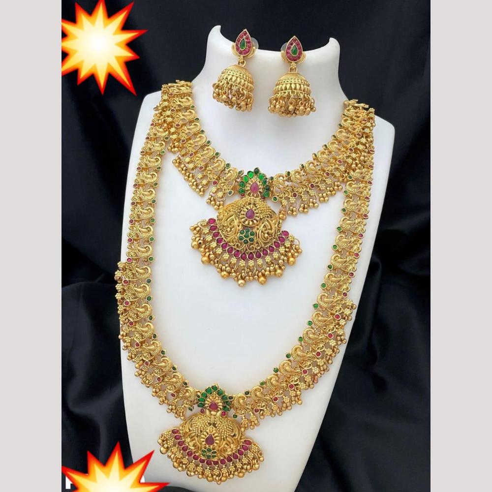 Sai Fashion Pota Stone Bridal  Necklace Set