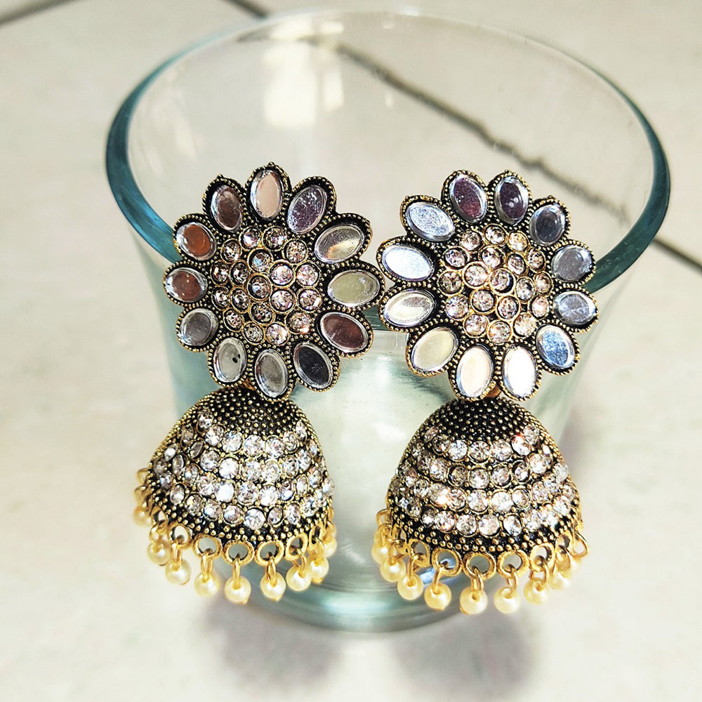 H K Fashion Gold Plated Jhumki Earrings