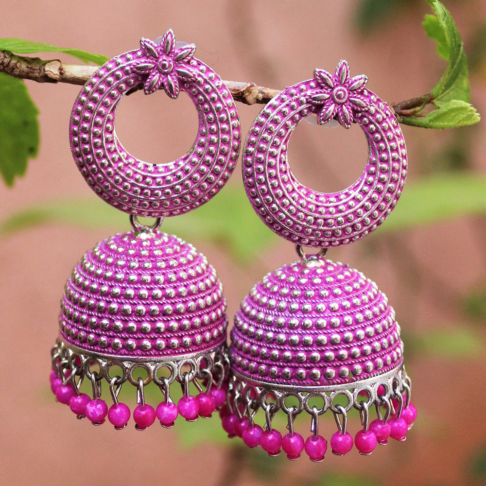H K Fashion Beads Jhumki Earrings