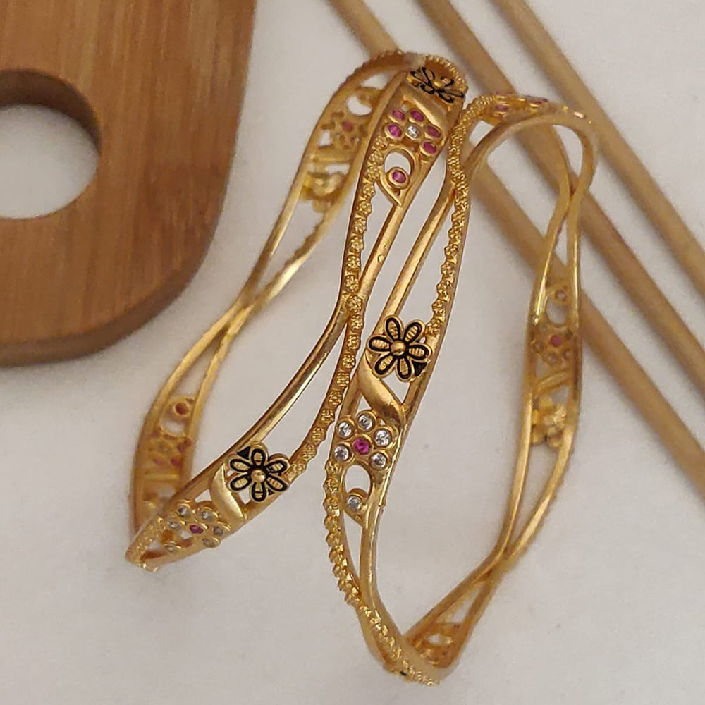 H K Fashion Gold Plated Bangle Set – JewelEMarket
