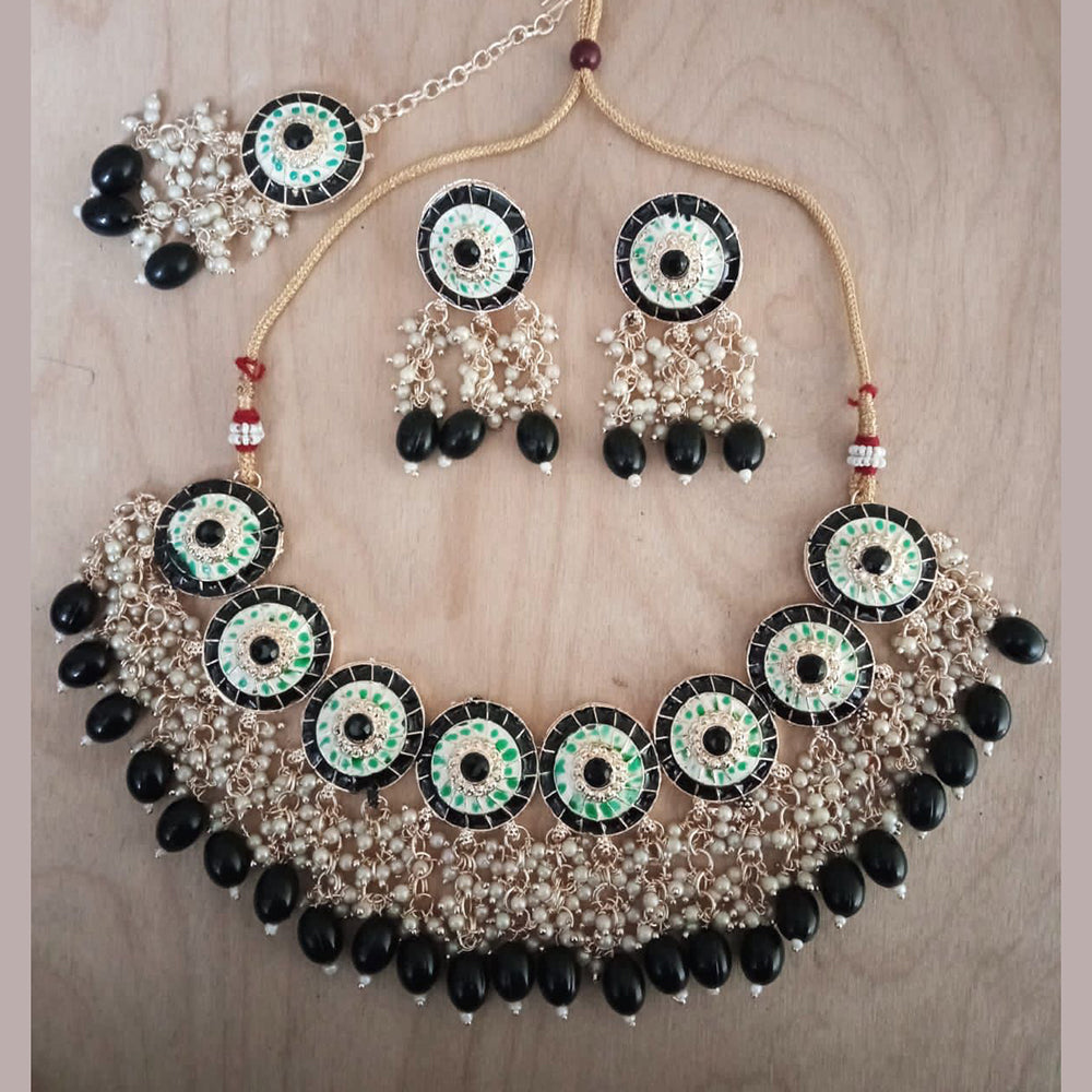 India Art Gold Plated Meenakari Necklace Set