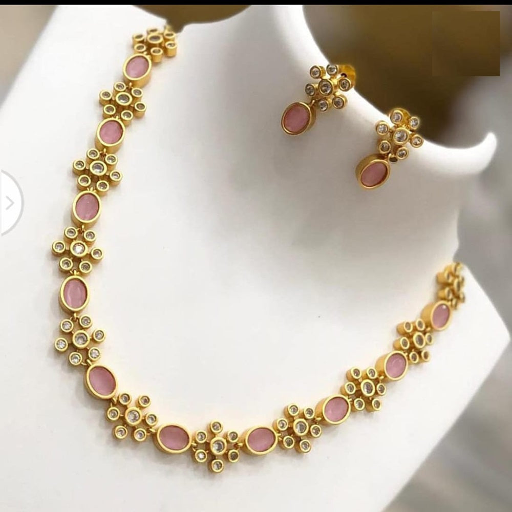 India Art Gold Plated Austrian Stone Necklace Set