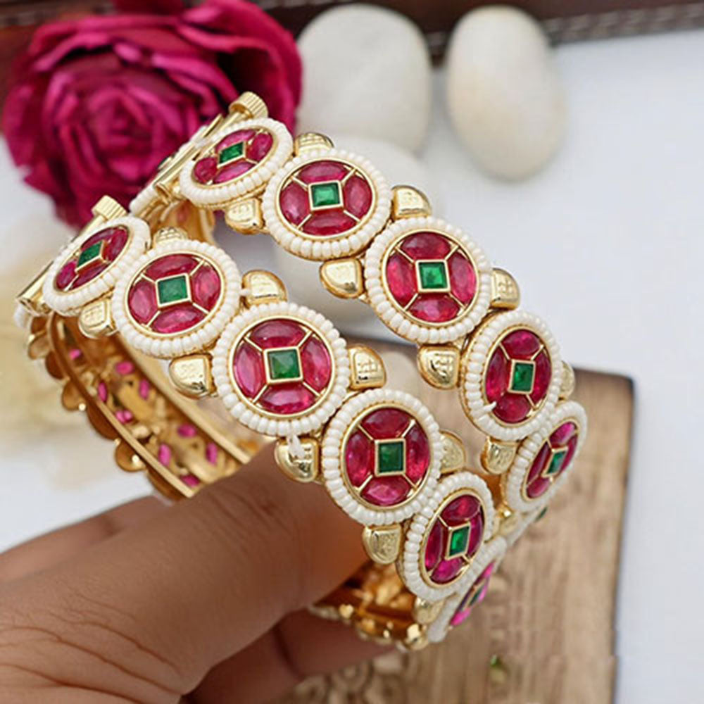 India Art Pota Stone Openable Bangles
