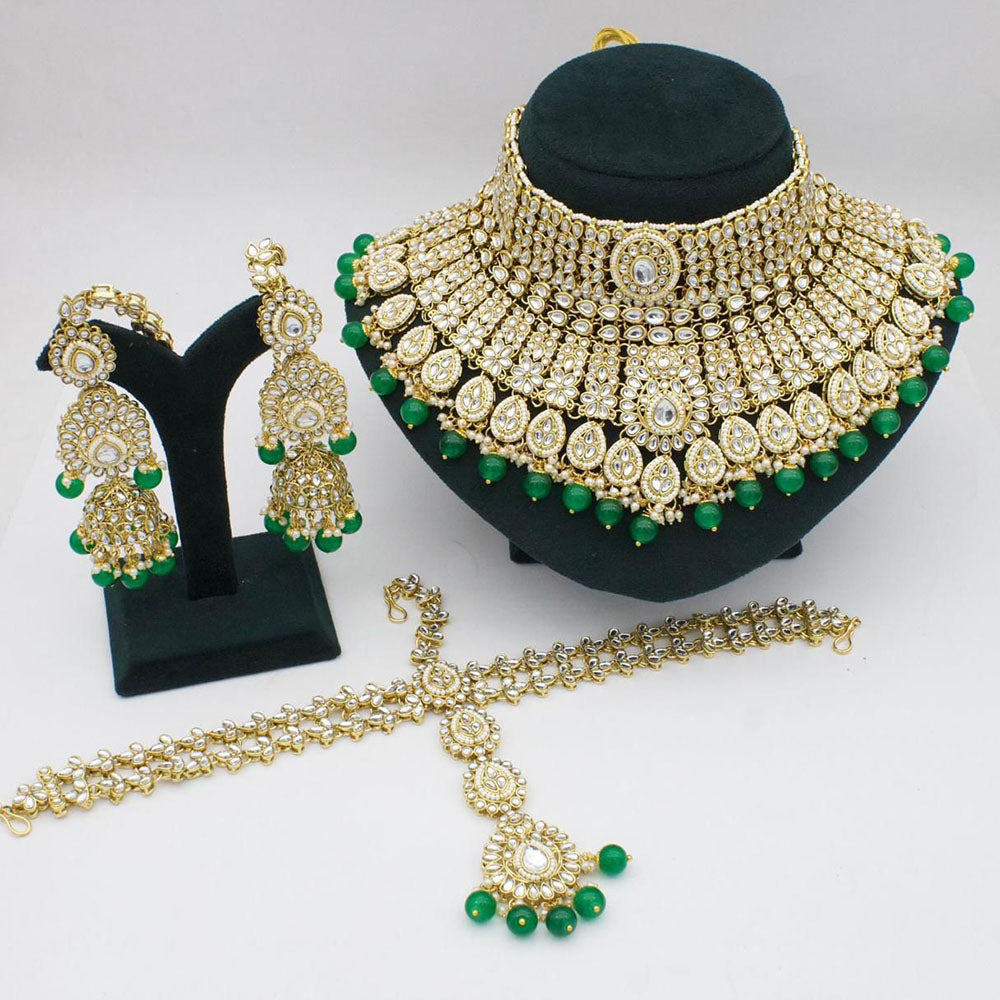 India Art Ethnic Glam Kundan And Pearl Choker Necklace Set