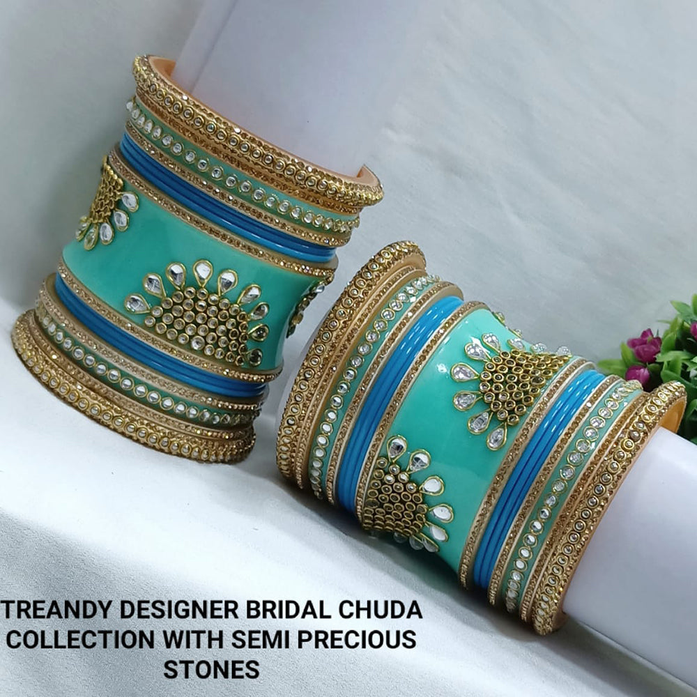 Pooja Bangles Gold Plated Bridal Bangle Set