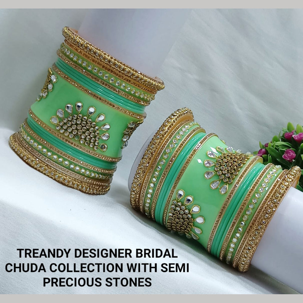 Pooja Bangles Gold Plated Bridal Bangle Set