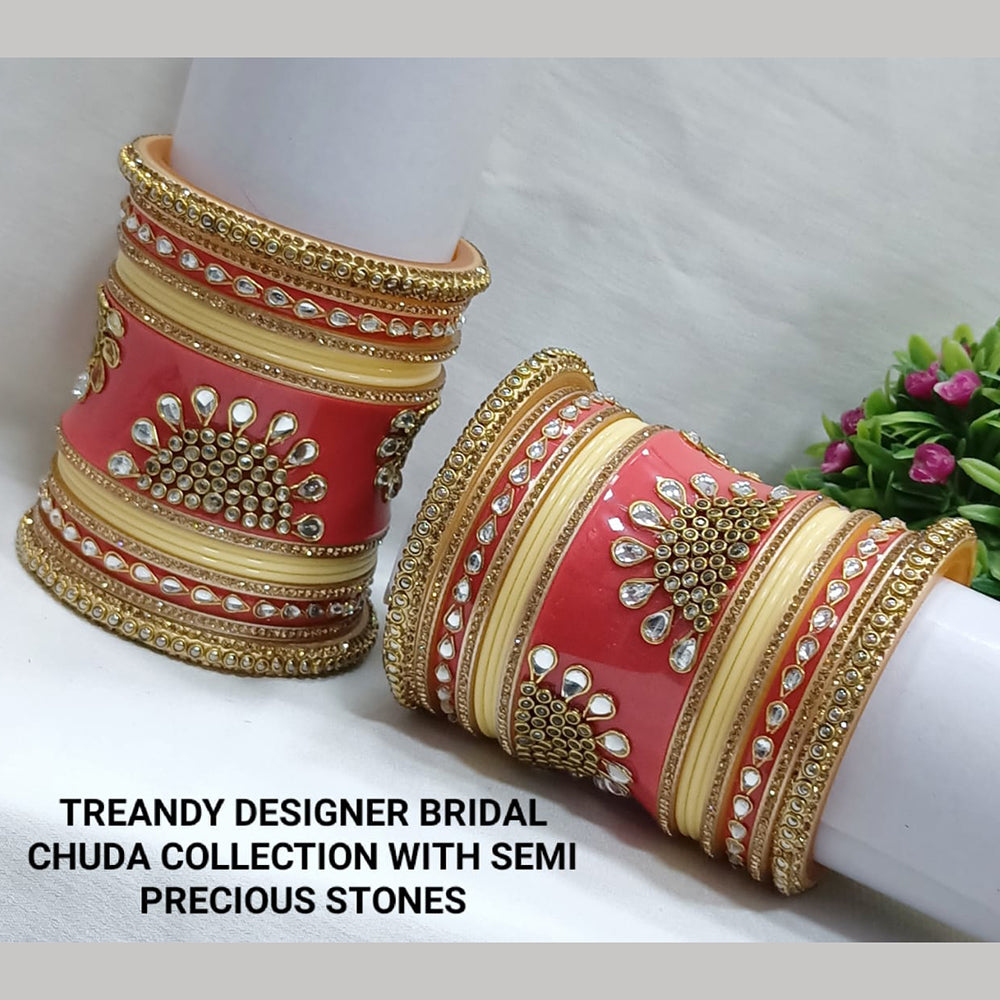 Pooja Bangles Gold Plated Bridal Bangle Set