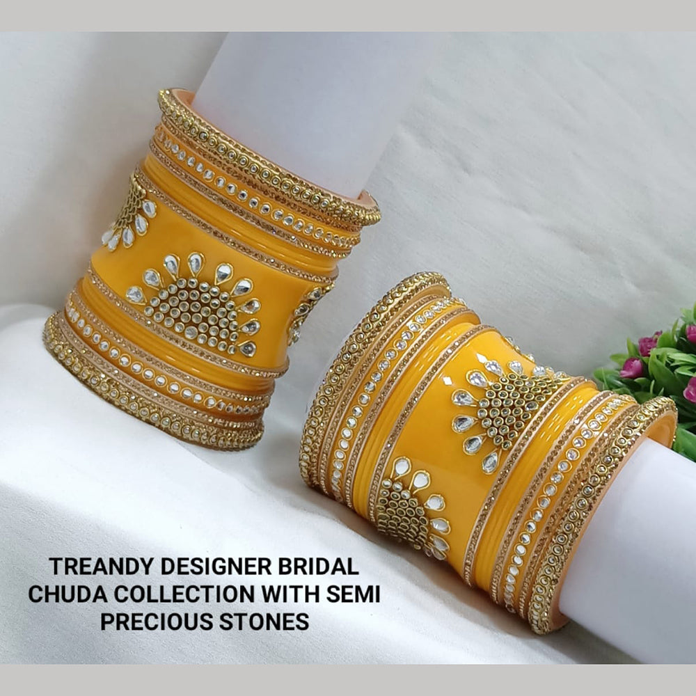 Pooja Bangles Gold Plated Bridal Bangle Set