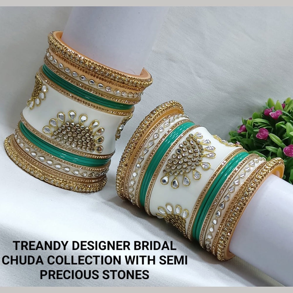 Pooja Bangles Gold Plated Bridal Bangle Set
