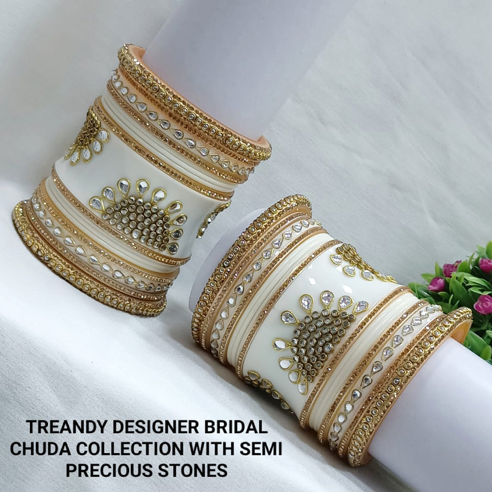 Pooja Bangles Gold Plated Bridal Bangle Set