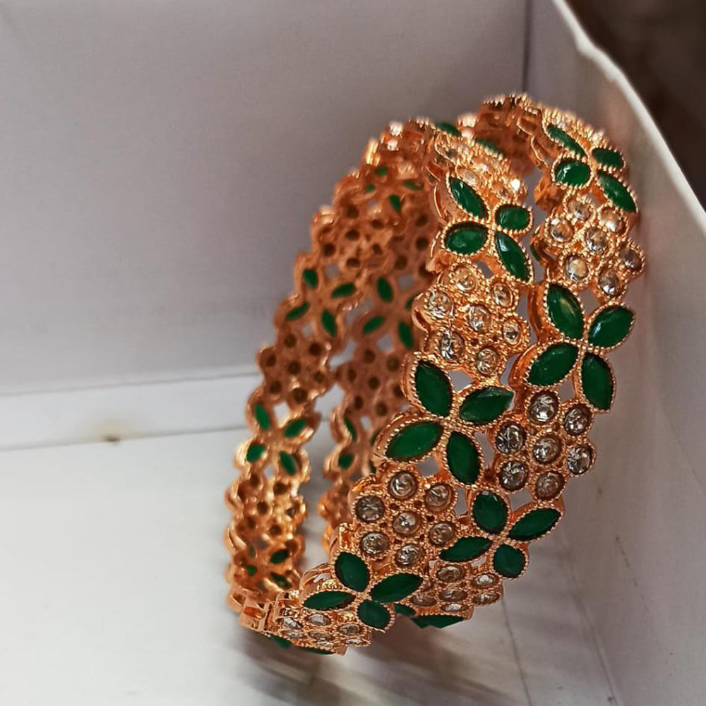 Pooja Bangles Rose Gold Plated Bangles Set