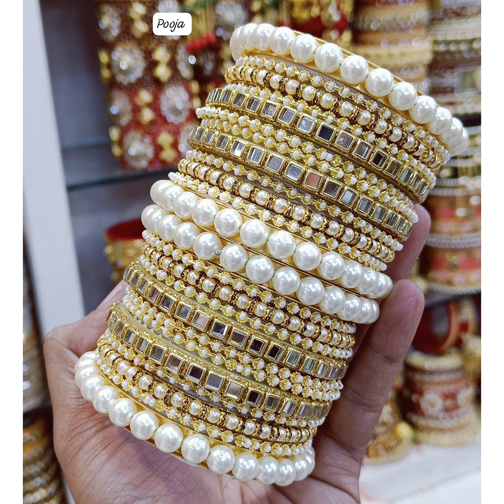 Pearl on sale bangles set