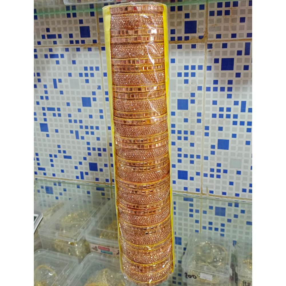 Pooja Bangles Gold Plated Austrian Stone Bangle Set