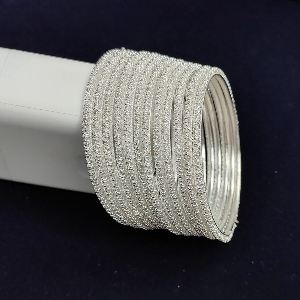 Pooja Bangles Silver Plated Bangle Set – JewelEMarket