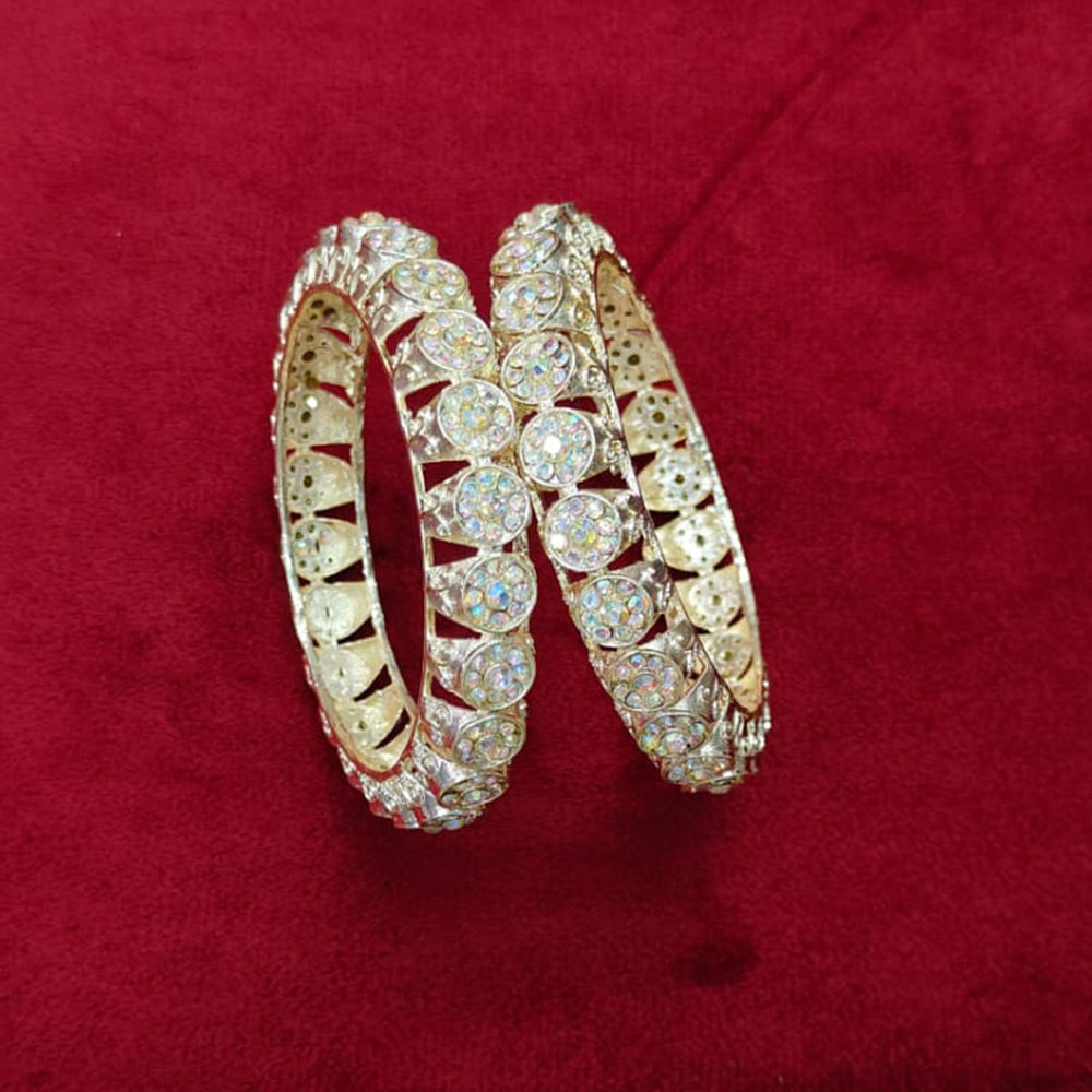 Pooja Bangles Gold Plated Austrian Stone Bangle Set