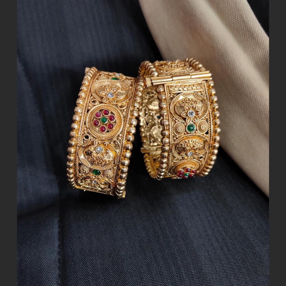 Pooja Bangles Gold Plated Bangle Set