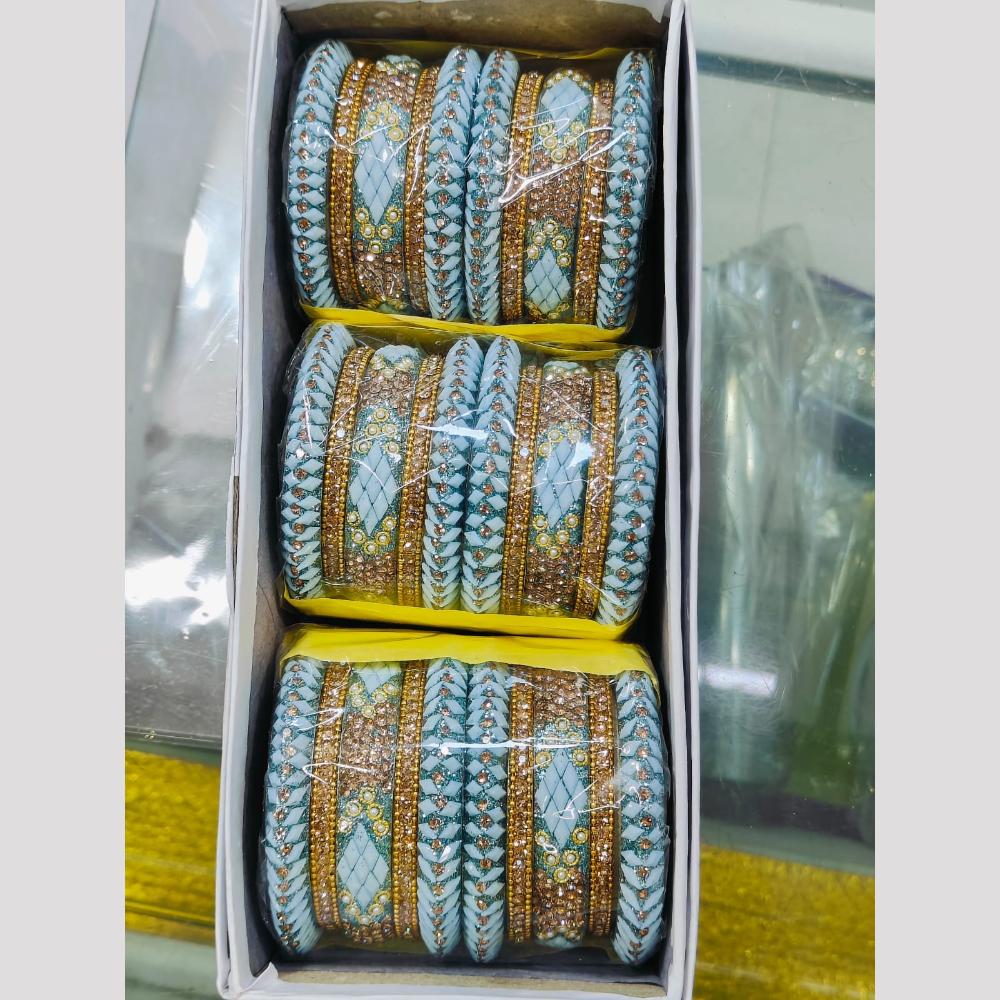 Pooja Bangles Gold Plated Austrian Stone Bangles Set