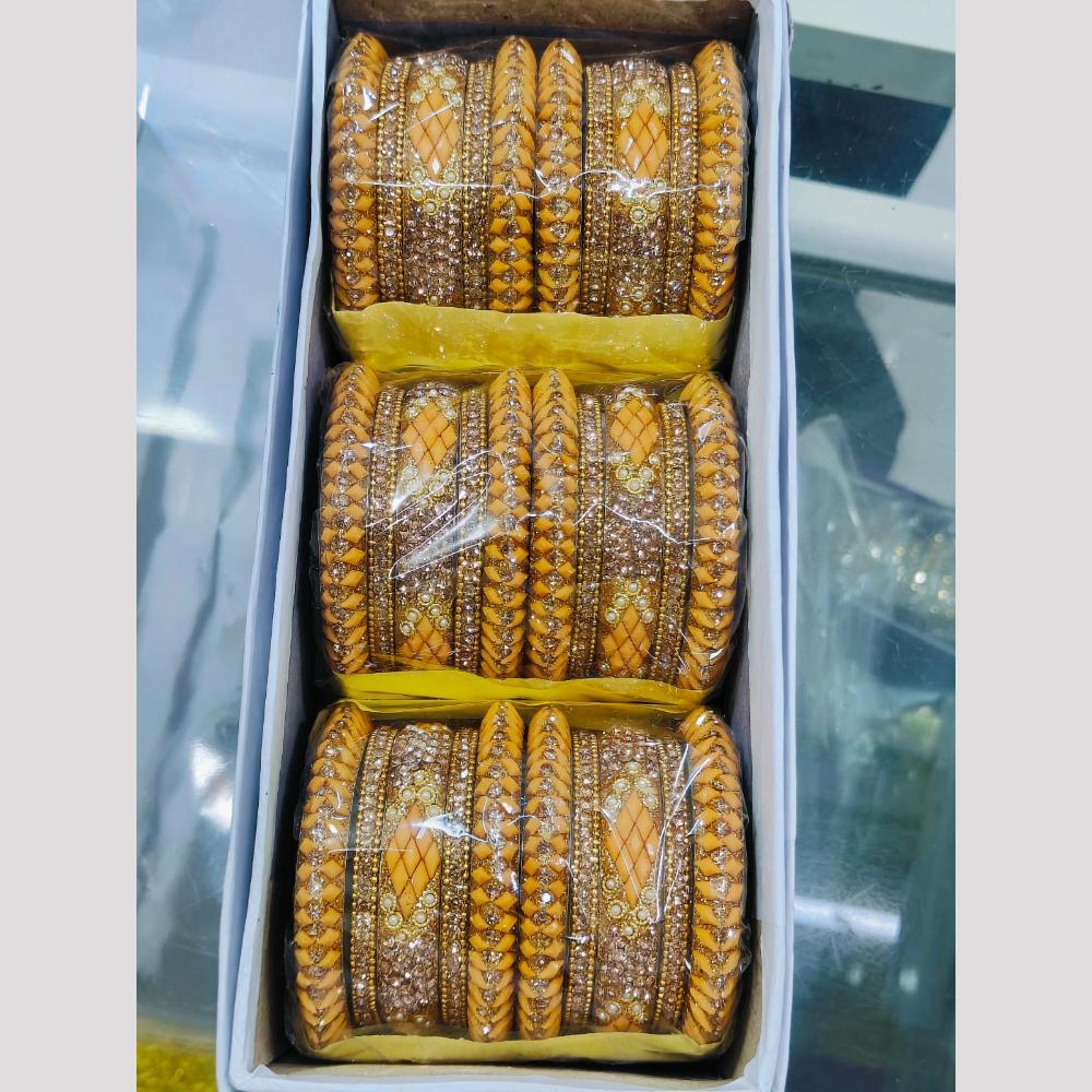 Pooja Bangles Gold Plated Austrian Stone Bangles Set