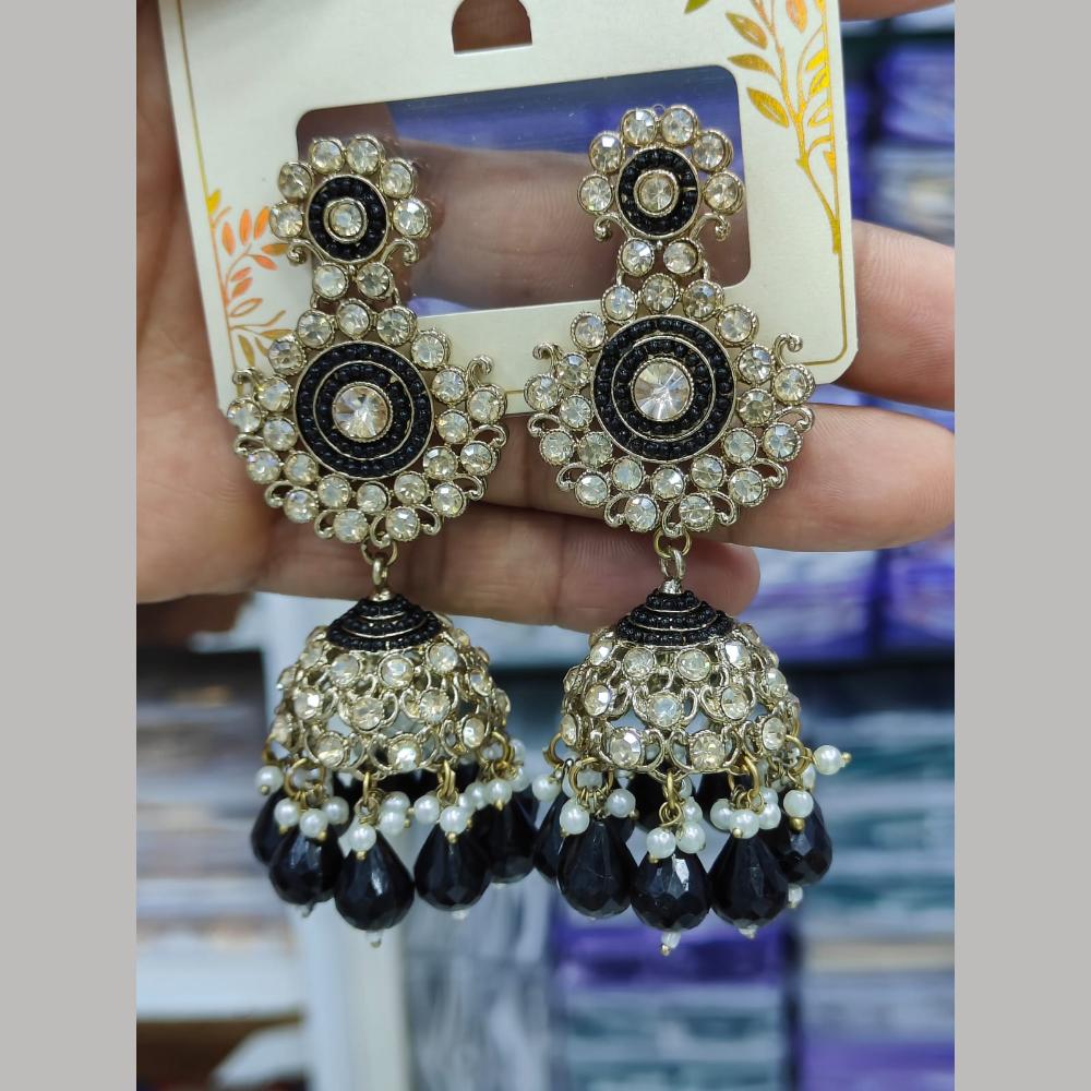 Pooja Bangles Gold Plated Kundan Stone And Pearl Jhumki Earrings