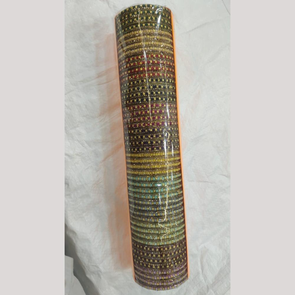 Pooja Bangles Multi Colors Crystal Stone Bangle Set